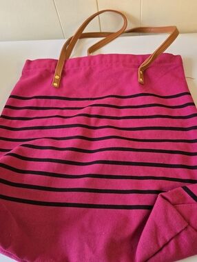 Women’s Pink Striped Casual Tote